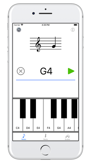 Üben - Notes, Scales & Triads - Screenshot